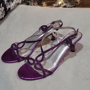 Jade Purple Strappy Heels